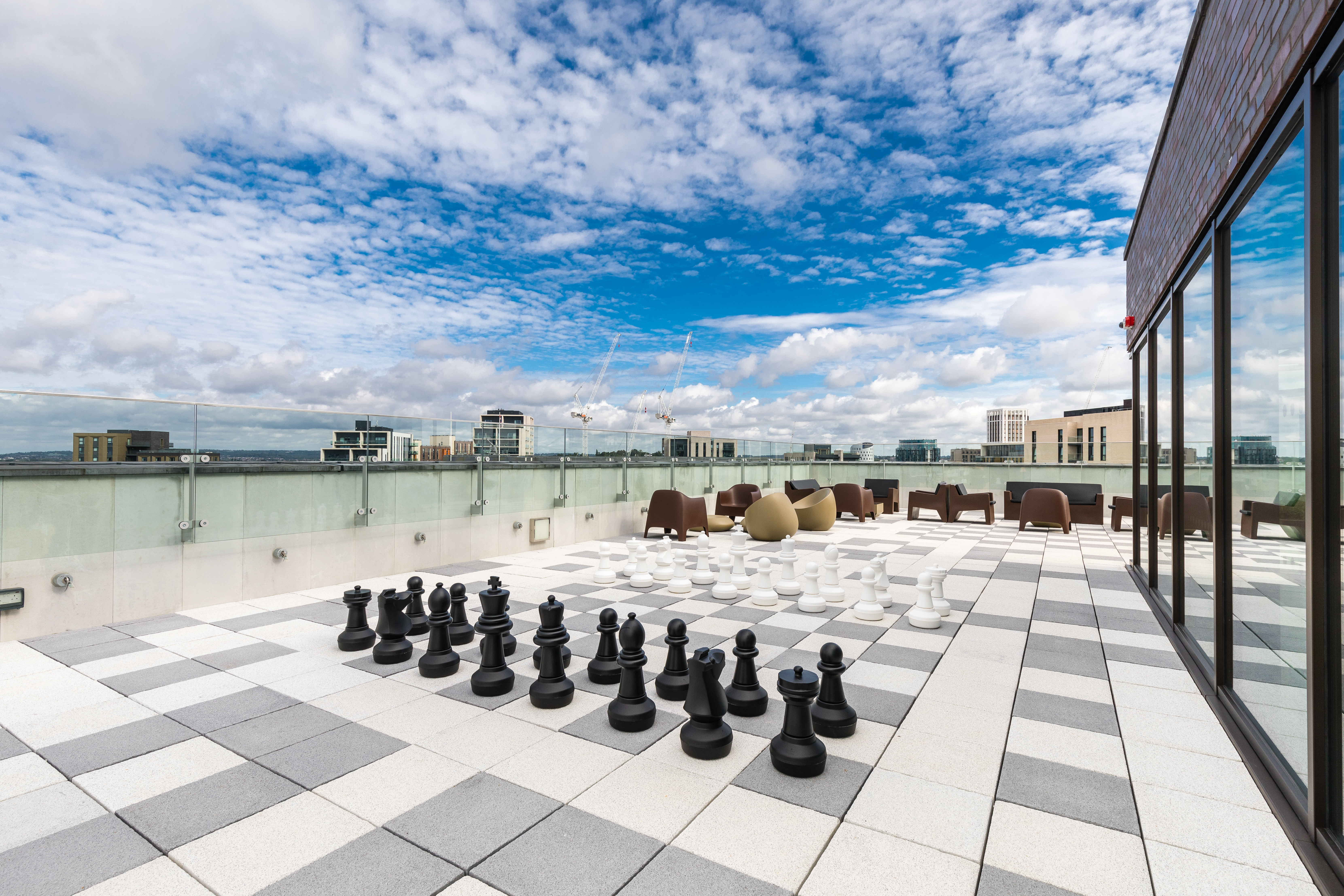 Chess board in Wembley Park 