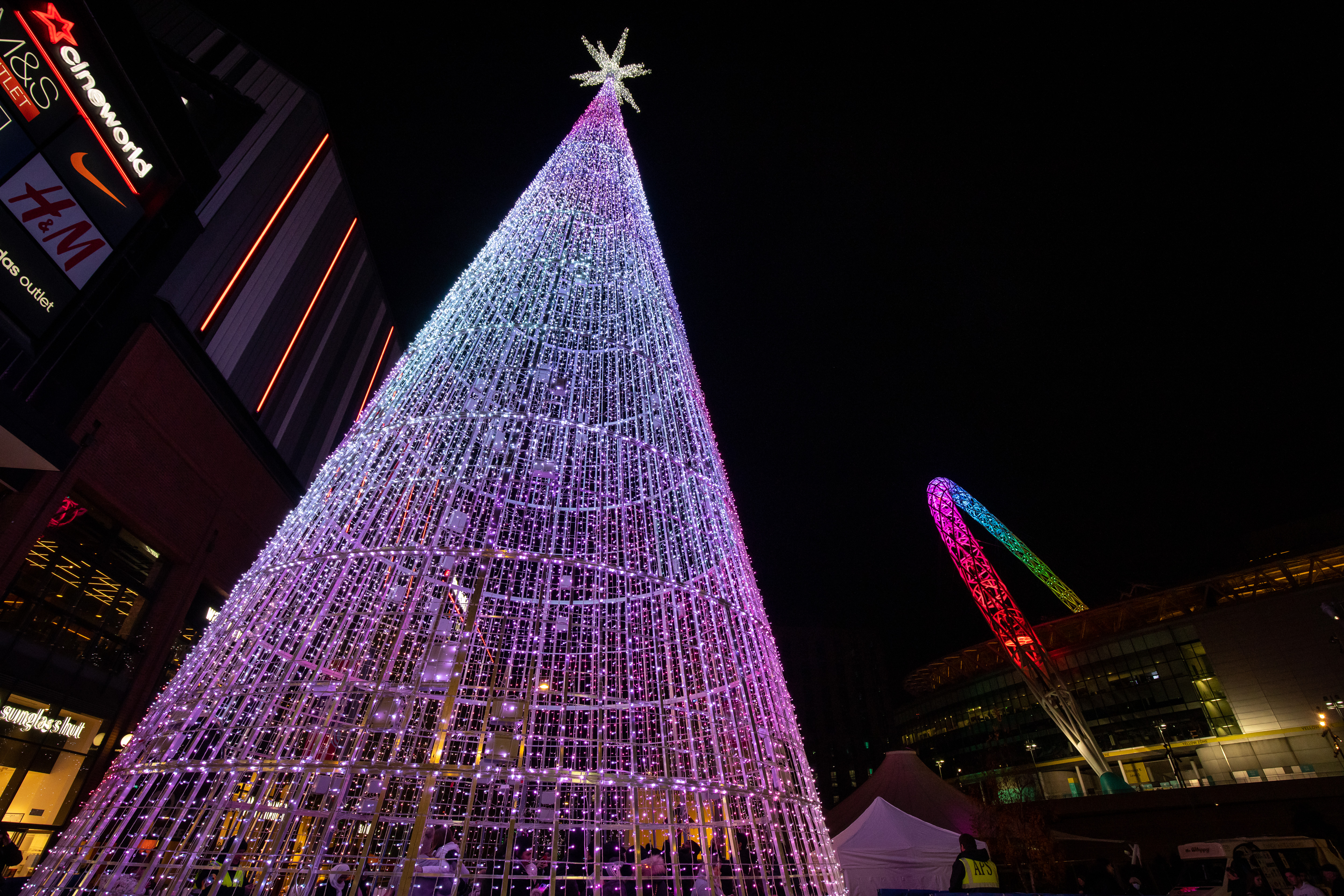 The tree at Winterfest Wembley Park