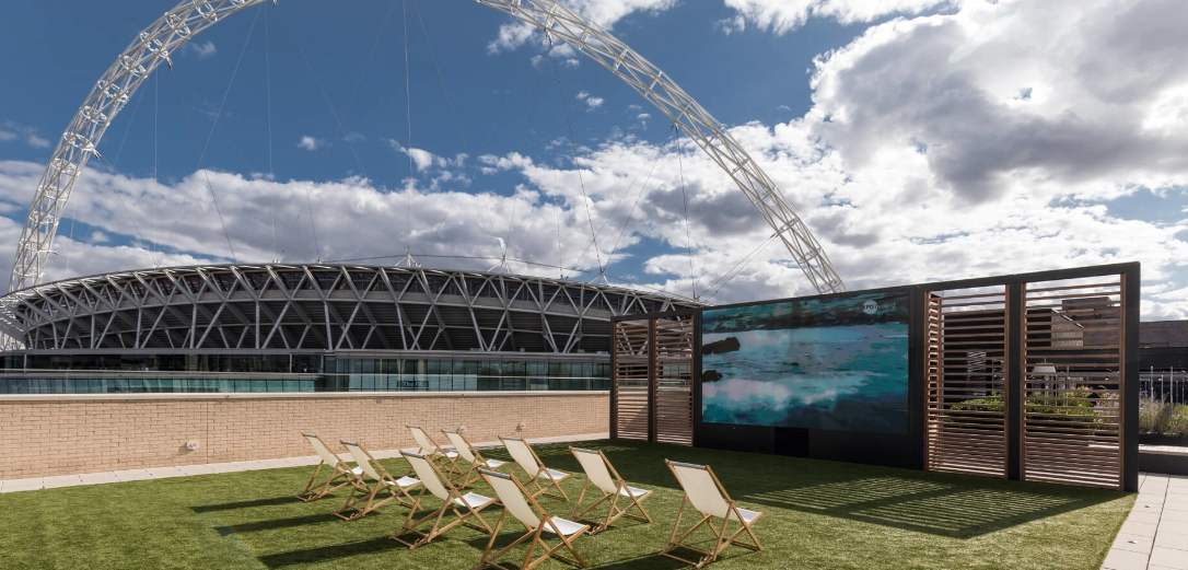 wembley park with seating area