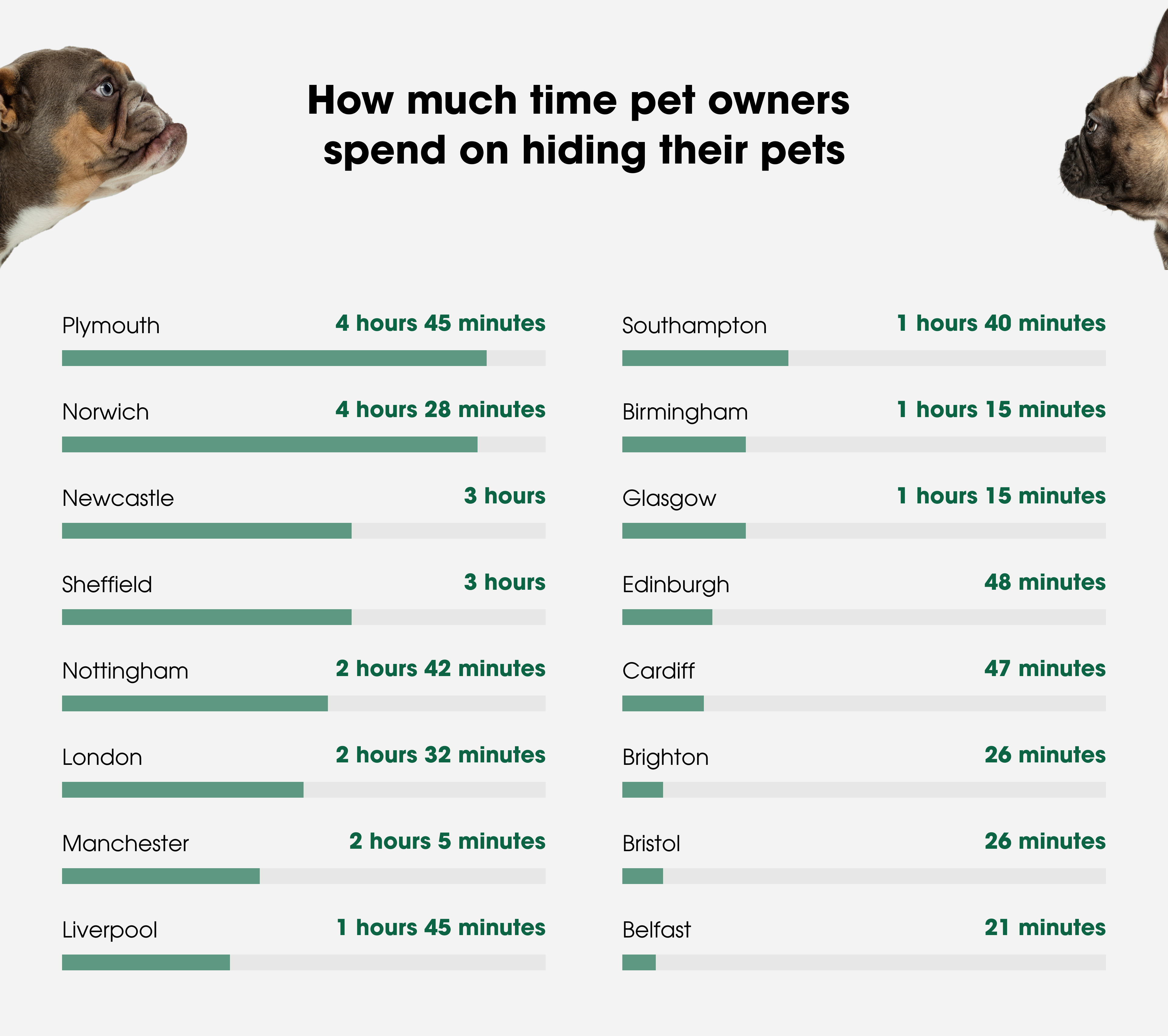 How much time pet owners spend on hiding their pets