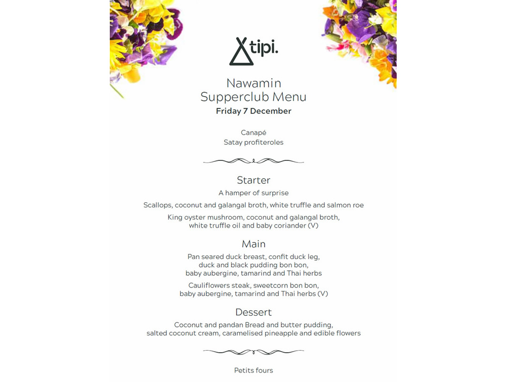 The Supper Club Menu