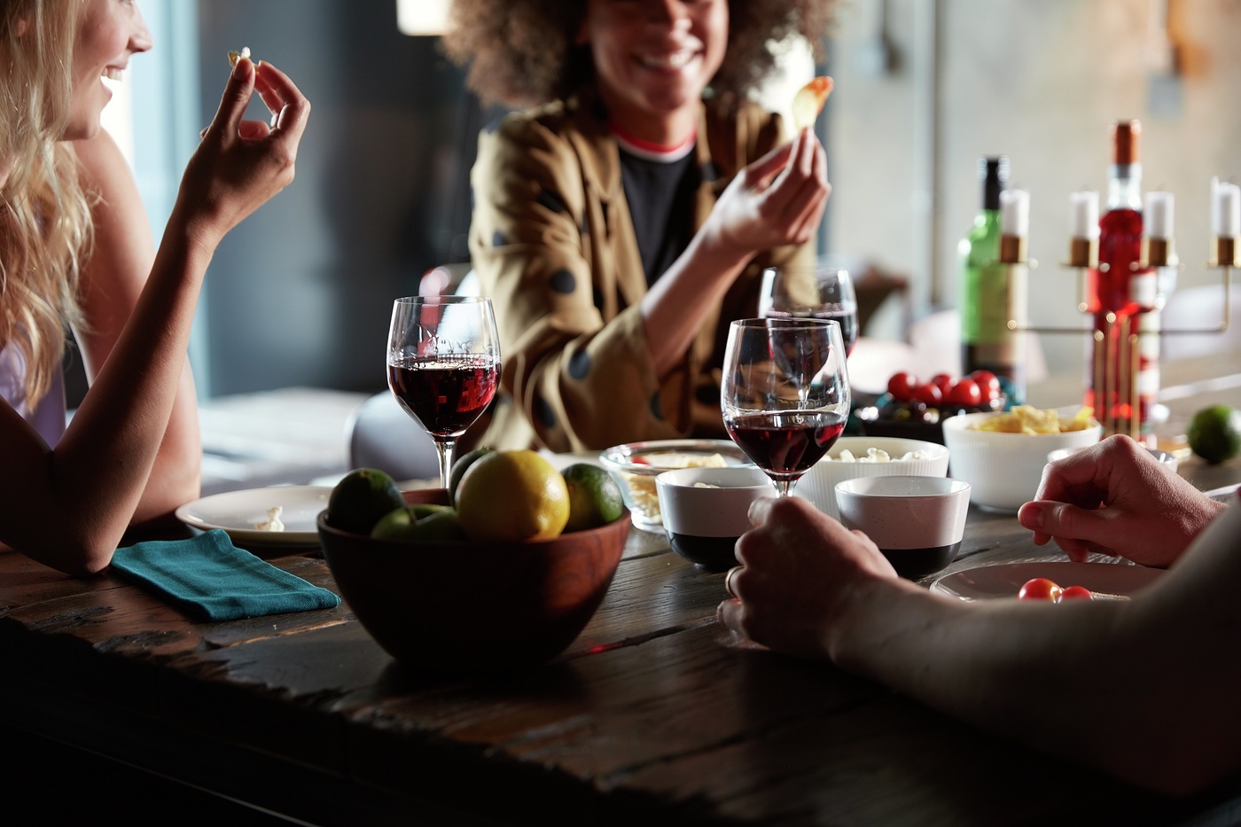 friends having dinner