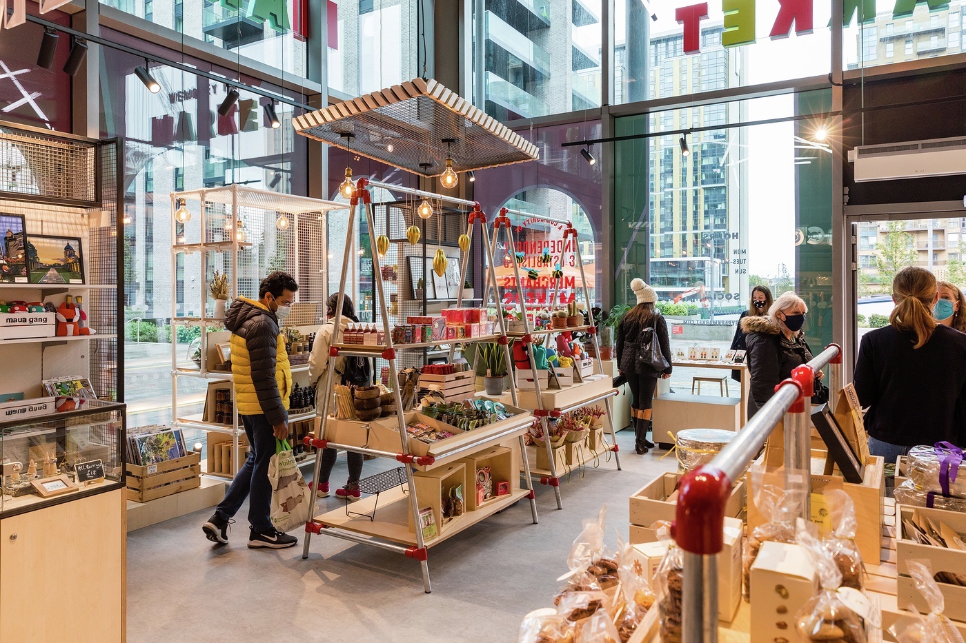 Inside Wembley Park Market