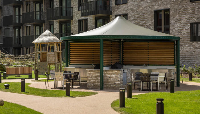 BBQ & play area at Repton Gardens