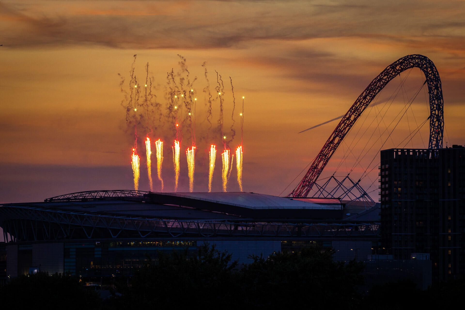 Wembley Stadium fireworks