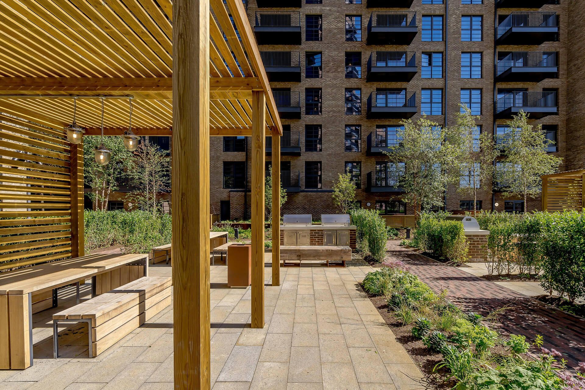 Ferrum’s gardens with BBQ areas