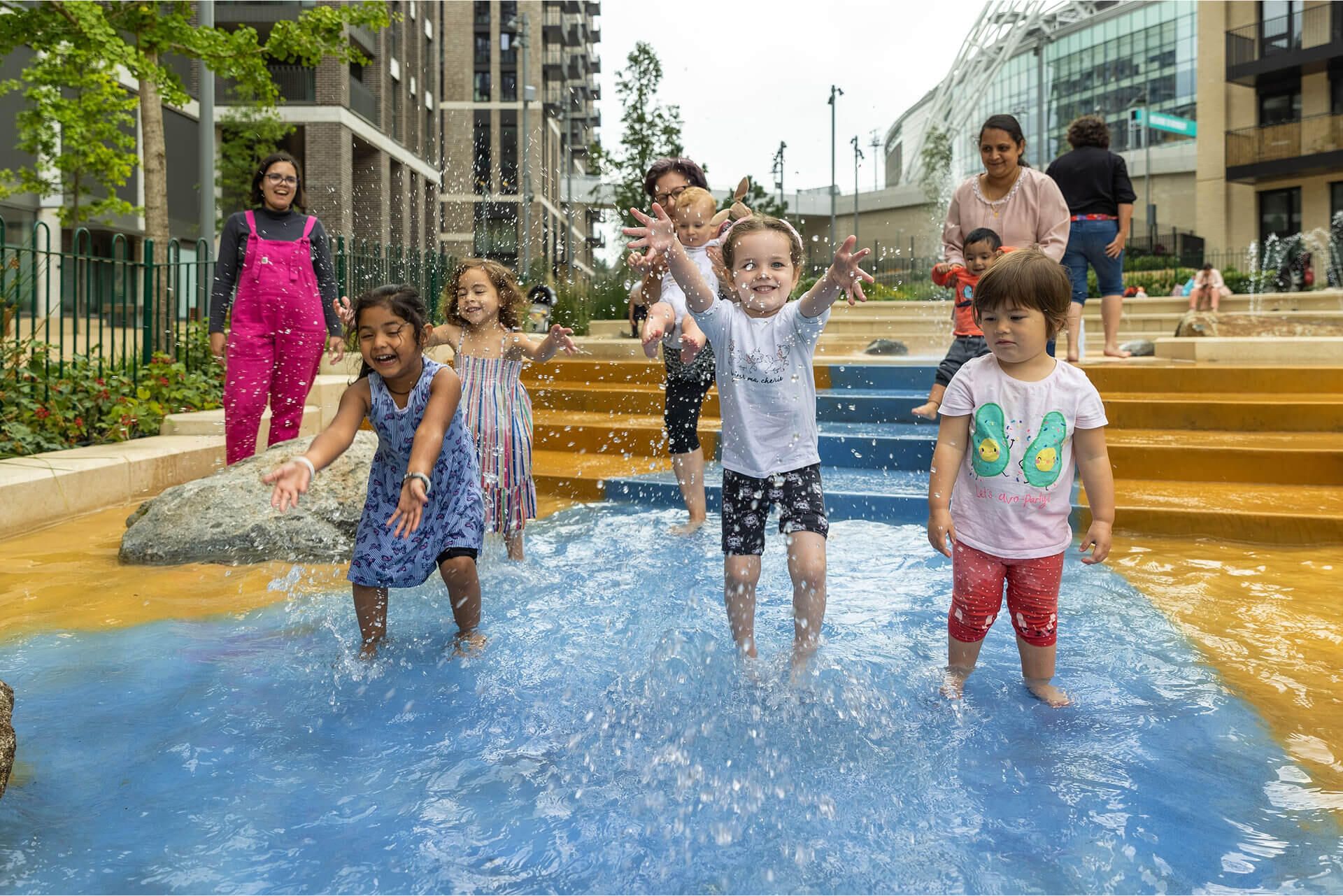 Kids’ splash park at Union Park