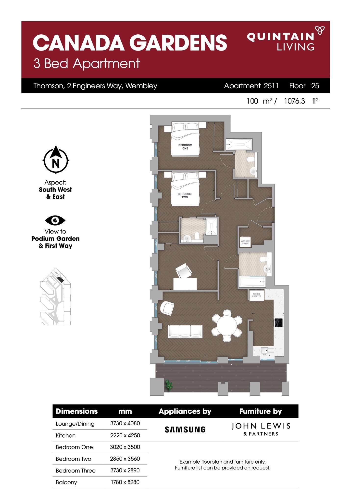 Unit floorplan